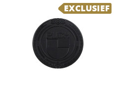 Badge / embleem Puch logo zwart 47mm RealMetal